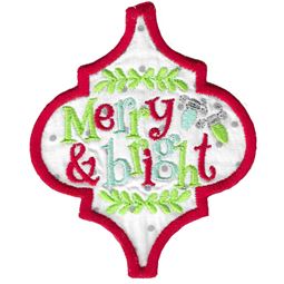 Merry And Bright Christmas Ornament