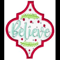 Believe Christmas Ornament