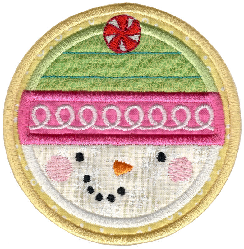 Snowman Cookie Applique