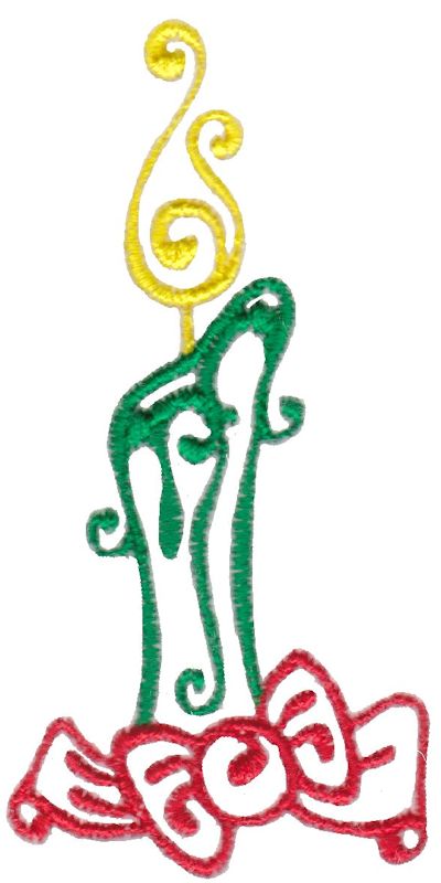 Baroque Swirly Christmas Candle