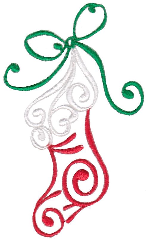 Baroque Swirly Christmas Stocking