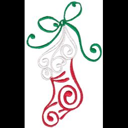 Baroque Swirly Christmas Stocking