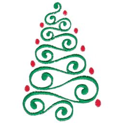 Baroque Swirly Christmas Tree