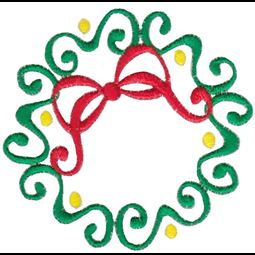 Baroque Swirly Christmas Wreath