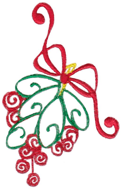 Baroque Swirly Christmas Mistletoe