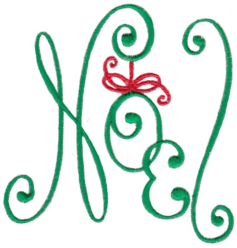 Baroque Swirly Christmas Noel