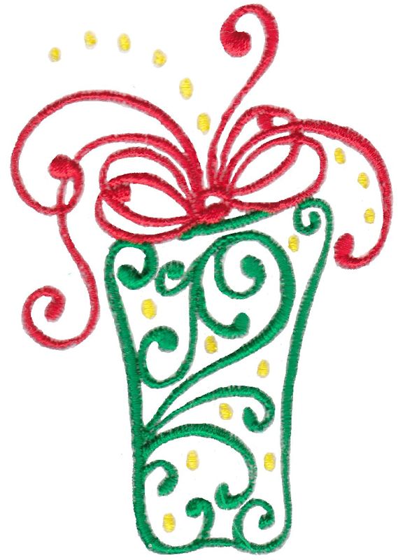 Baroque Swirly Christmas Present