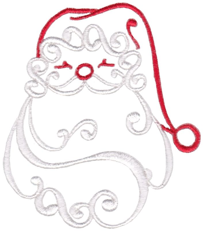 Baroque Swirly Christmas Santa