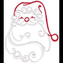 Baroque Swirly Christmas Santa