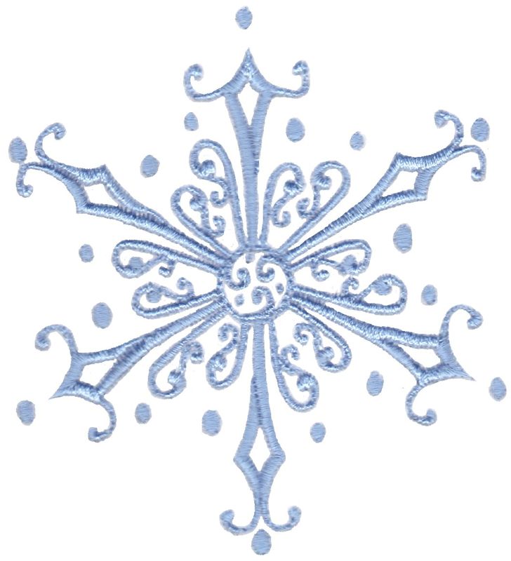 Baroque Swirly Christmas Snowflake