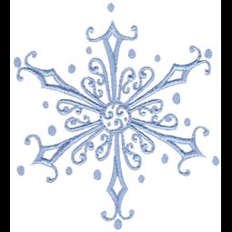 Baroque Swirly Christmas Snowflake