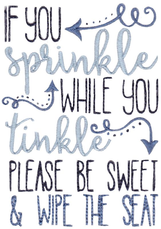 Sprinkle When You Tinkle