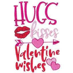Hugs Kisses Valentines Wishes