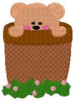 Bear in flower pot thatched