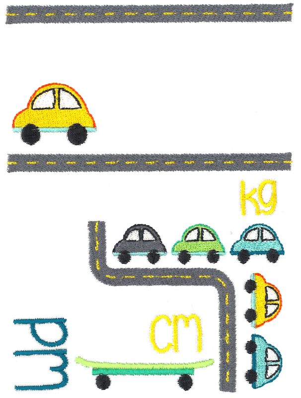 Car Birth Announcement Metric pm