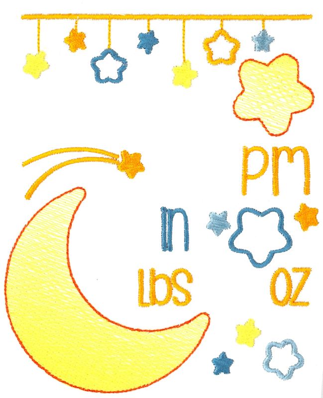 Moon Birth Announcement US pm