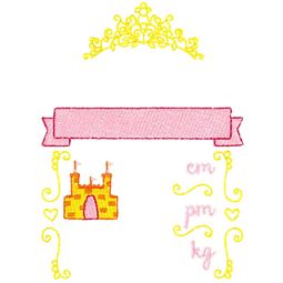 Princess Birth Announcement Metric pm