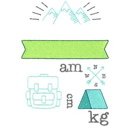 Camping Birth Announcement Metric am