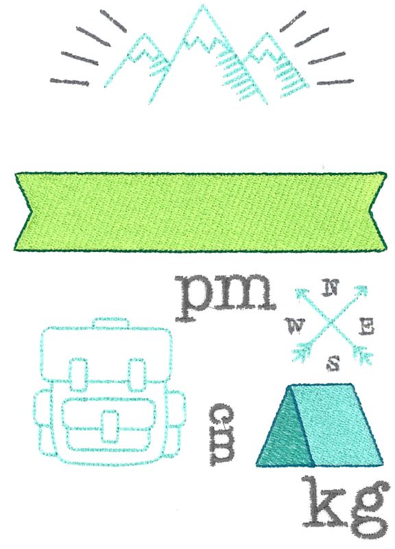Camping Birth Announcement Metric pm