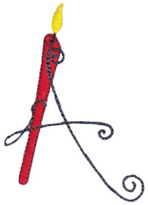 Birthday Candles Alphabet Capital A