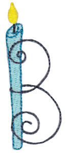 Birthday Candles Alphabet Capital B