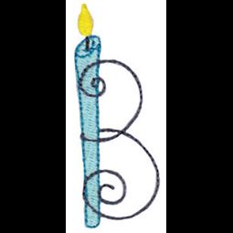Birthday Candles Alphabet Capital B