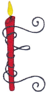 Birthday Candles Alphabet Capital E