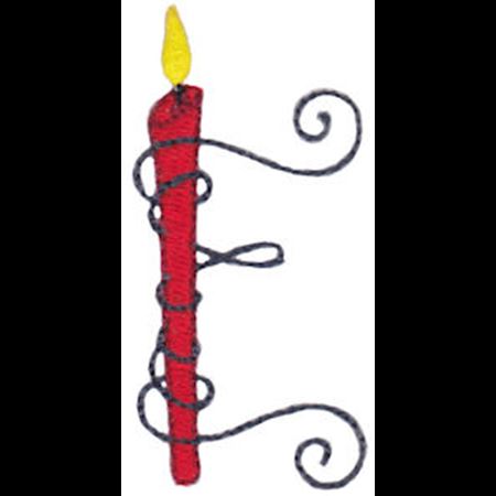 Birthday Candles Alphabet Capital E
