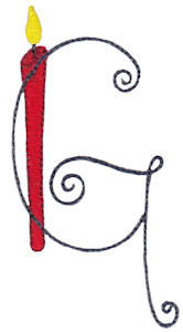 Birthday Candles Alphabet Capital G