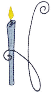 Birthday Candles Alphabet Capital H