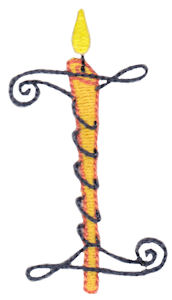 Birthday Candles Alphabet Capital I