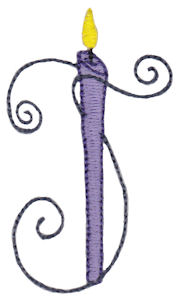 Birthday Candles Alphabet Capital J