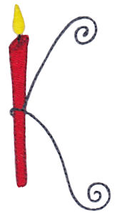 Birthday Candles Alphabet Capital K