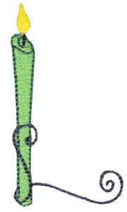 Birthday Candles Alphabet Capital L