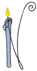 Birthday Candles Alphabet Capital N