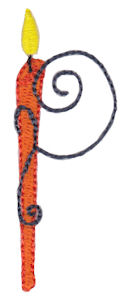 Birthday Candles Alphabet Capital P