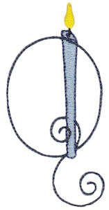 Birthday Candles Alphabet Capital Q