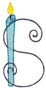 Birthday Candles Alphabet Capital S