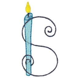 Birthday Candles Alphabet Capital S