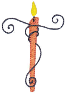 Birthday Candles Alphabet Capital T