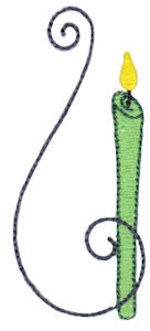 Birthday Candles Alphabet Capital U