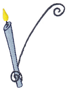 Birthday Candles Alphabet Capital V