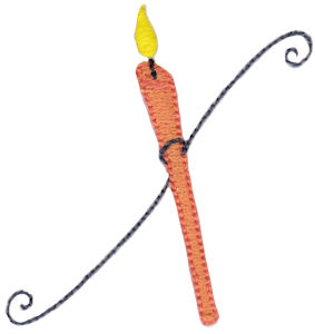 Birthday Candles Alphabet Capital X