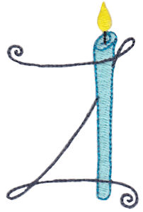 Birthday Candles Alphabet Capital Z