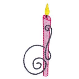 Birthday Candles Alphabet Lower Case d