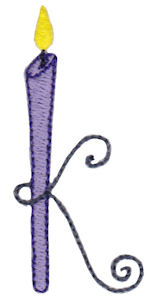 Birthday Candles Alphabet Lower Case k