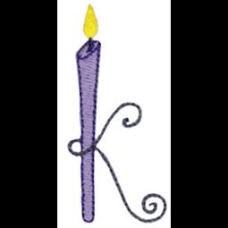 Birthday Candles Alphabet Lower Case k