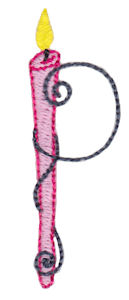 Birthday Candles Alphabet Lower Case p