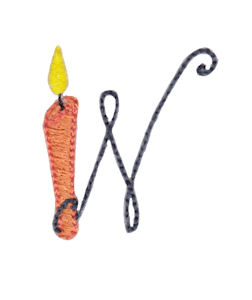 Birthday Candles Alphabet Lower Case w