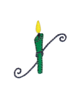 Birthday Candles Alphabet Lower Case x